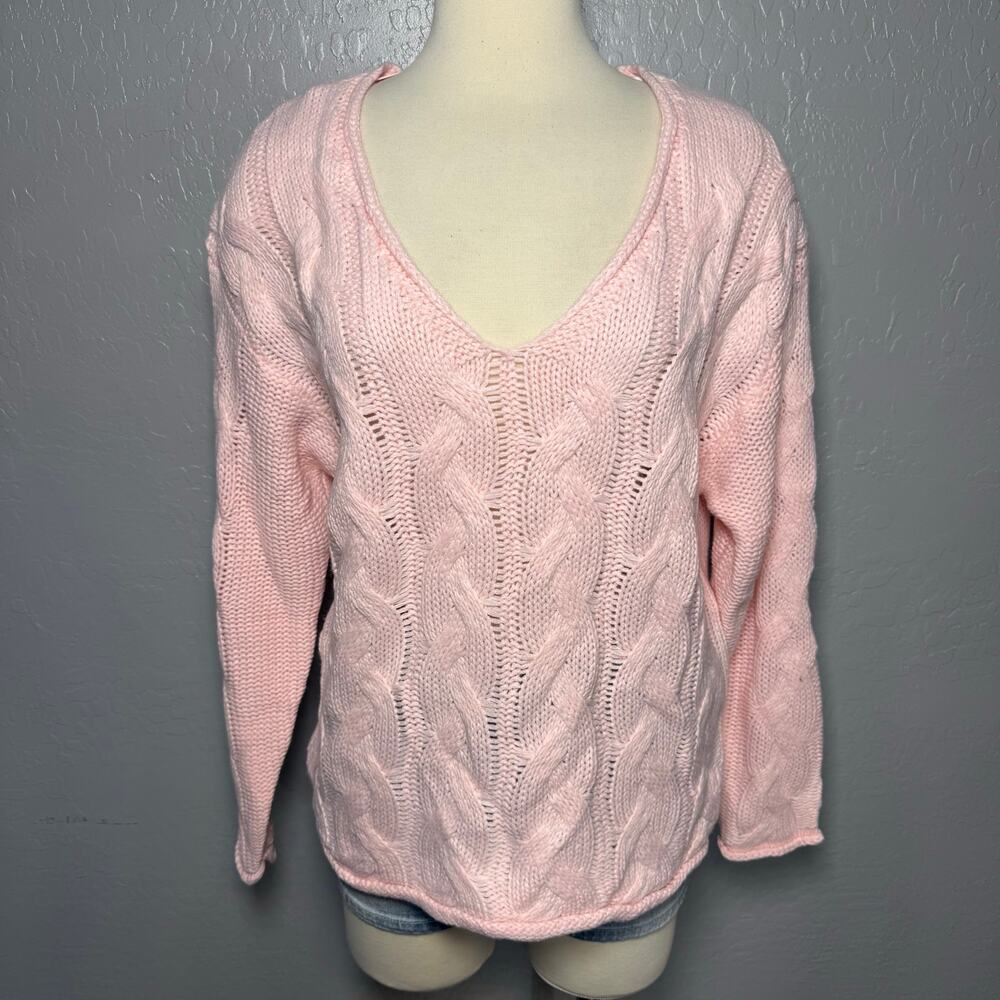 Edikted Inga Oversized Cable Knit, Light Pink XS